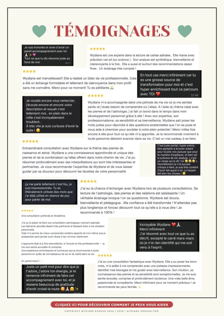 wydiane khaoua témoignages, astrologie, pierres de naissance, lithothérapie